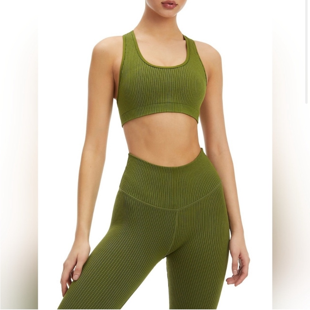 GOOD AMERICAN-Ribbed Sports Bra